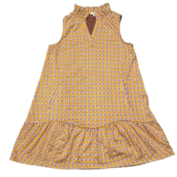 Tyler Boe V Neck Sleeveless Poppy Jacquard Retro Dress size Medium - Picture 6 of 10